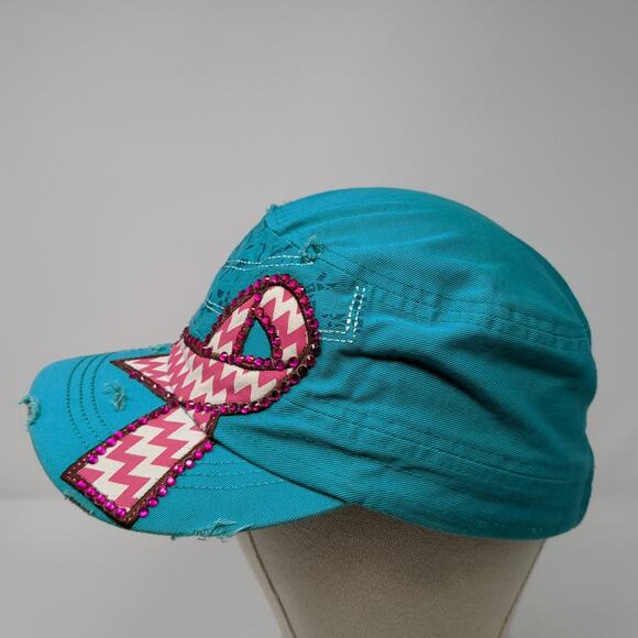 Ribbon Slideback Cadet Army Cap Hat Blue One Size Embroidered Leader - Picture 3 of 9